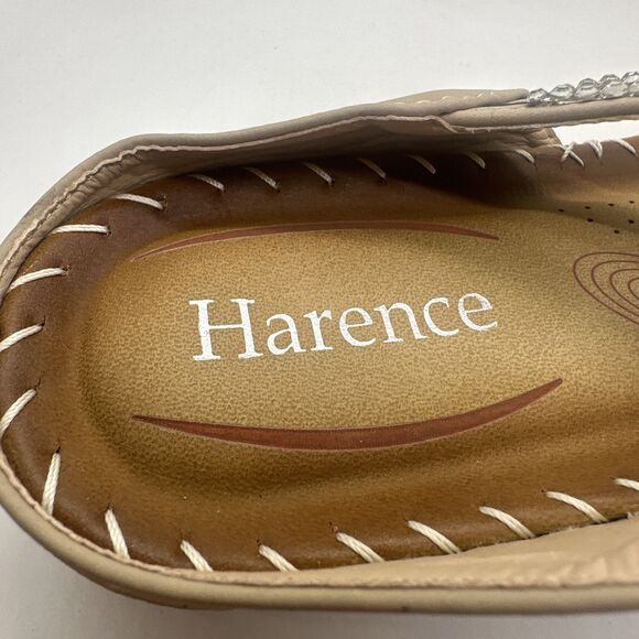 Harence Summer Casual Boho Flat Sandals Beach Comfortable Beaded Braided Sz 6.5 - Picture 7 of 13